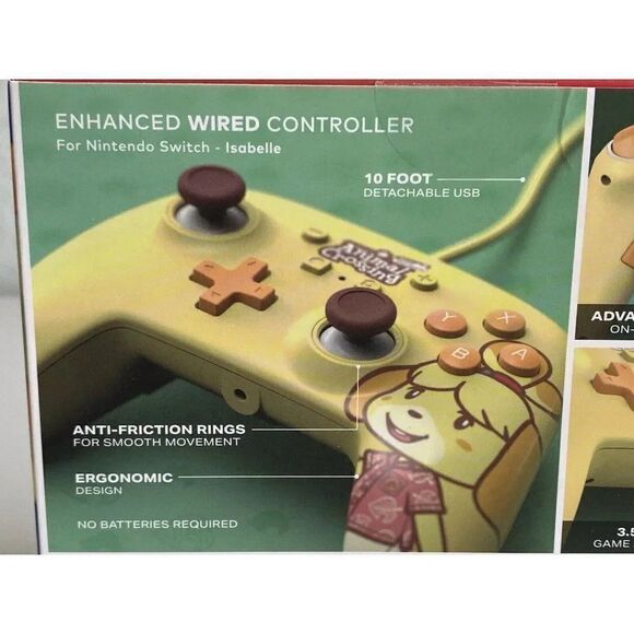 Power A Enhanced Wired Controller Nintendo Switch Animal Crossing Isabelle NEW - Picture 5 of 8